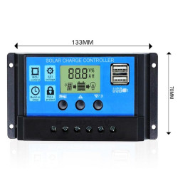 50A PWM Solar Charge Controller 12V 24V 50A with LCD and USB